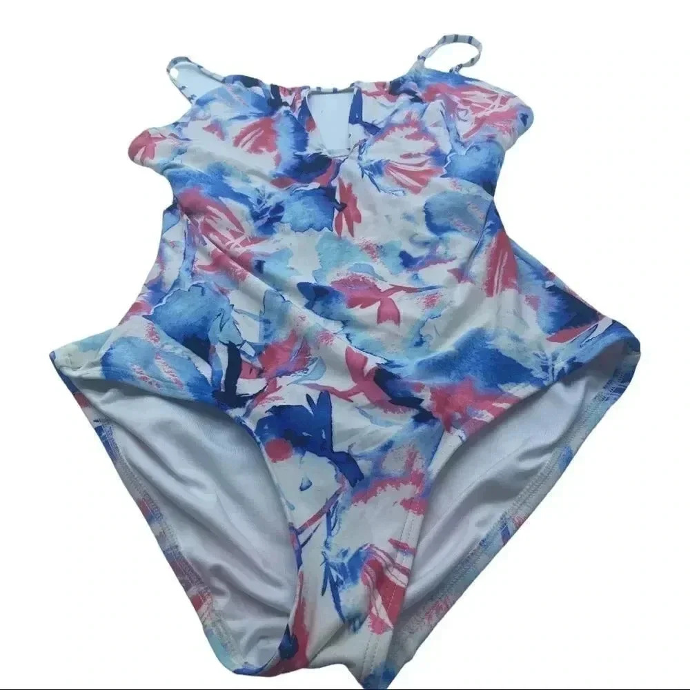 ✅ 3 for $15 ✅ Vince Camuto red,white and blue one piece swimsuit size 10 - Picture 2 of 11